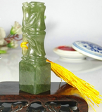 绿冻石竹节印章